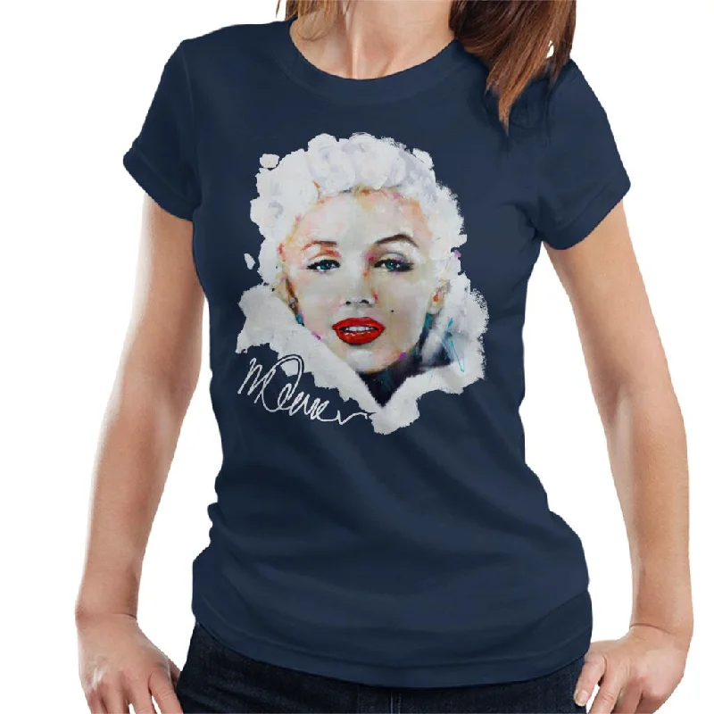 Sidney Maurer Original Portrait Of Actress Marilyn Monroe Women's T-Shirt Zippered Front Buttoned Front Snap Front Sidney Maurer Original Portrait Of Actress Marilyn Monroe Women's T-Shirt Zippered Front Buttoned Front Snap Front