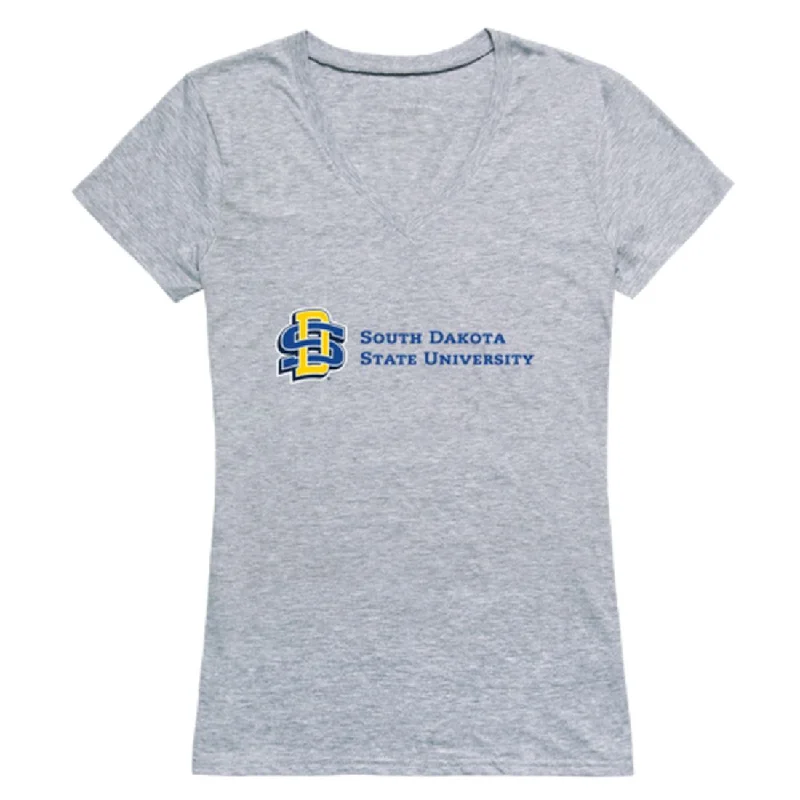 South Dakota State Jackrabbits Womens Seal T-Shirt Welt Pockets Slit Pockets