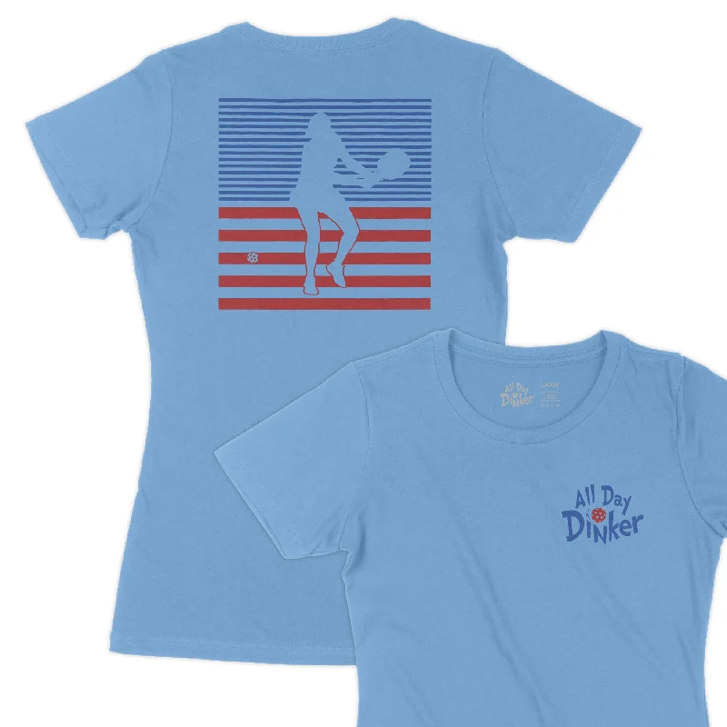 Pickleball Profile - Women's T-Shirt Print Jacquard Patchwork