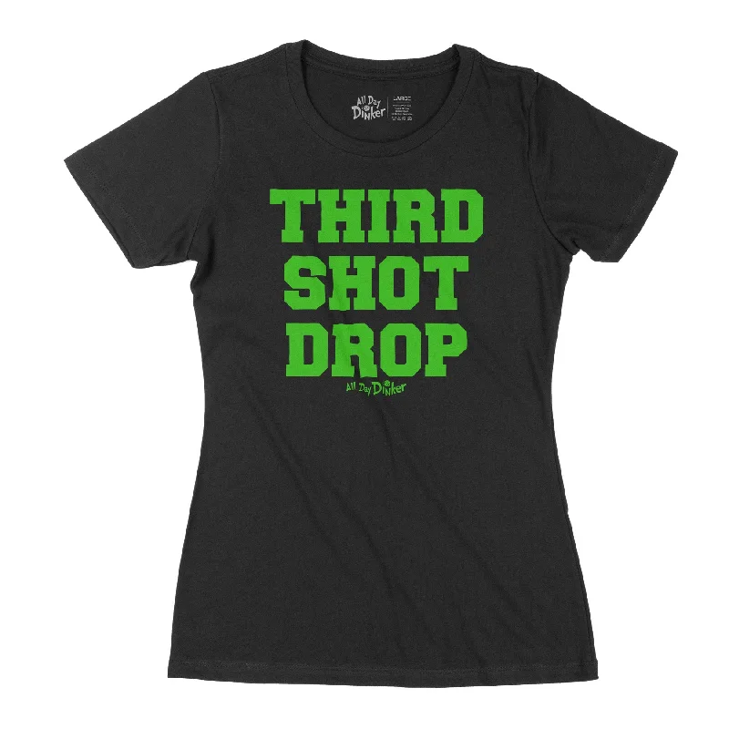 Third Shot Drop Text - Women's T-Shirt Ribbed Striped Patterned