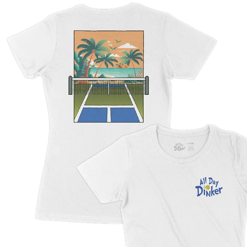 Tropical Court - Women's T-Shirt Terry Blend Velvet Blend Canvas Blend
