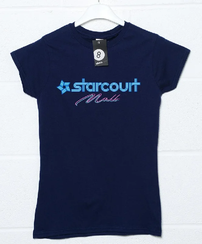 Starcourt Mall T-Shirt for Women Notch Collar Peter Pan Collar Cowl Neck