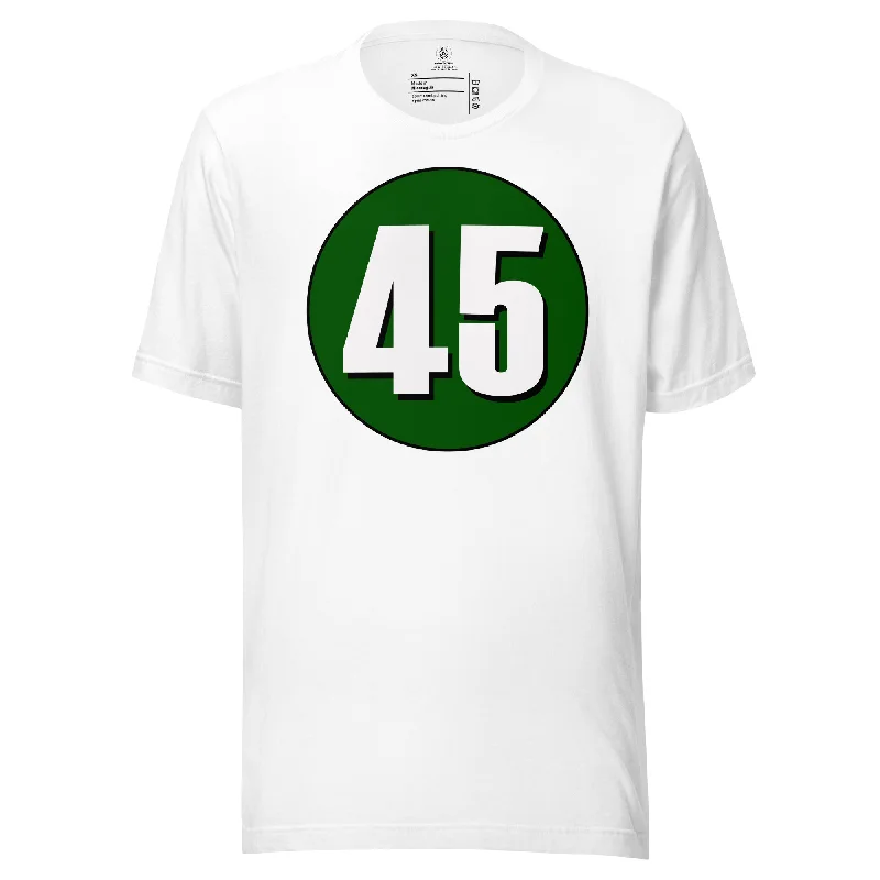 Unisex t-shirt: White on Hunter Green 45 Rayon Fabric Velvet Fabric Corduroy Fabric