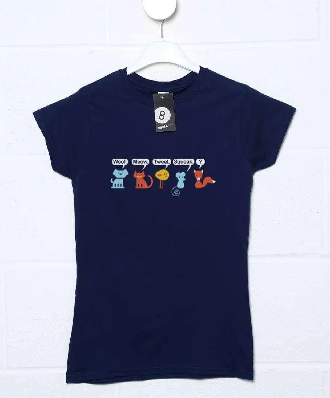 What Does The Fox Say Animals Womens T-Shirt Graphic T-Shirt Round Neck Polyester