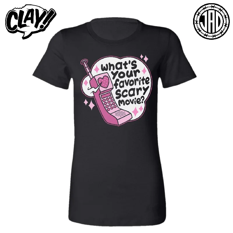 What's Your Favorite Scary Movie - Women's Tee Iron Safe Non-Iron Wrinkle Free