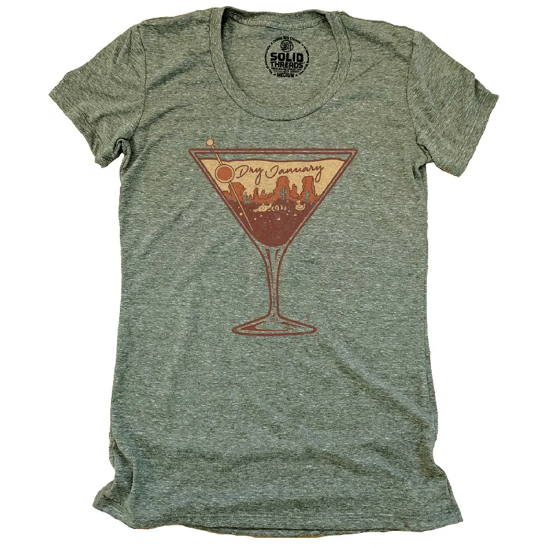 Women's Dry January T-shirt Houndstooth Herringbone Solid