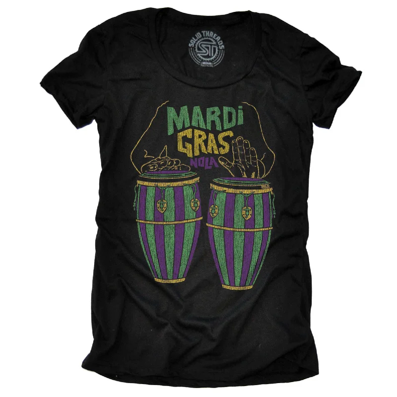 Women's Mardi Gras Drums T-shirt Rayon Fabric Velvet Fabric Corduroy Fabric