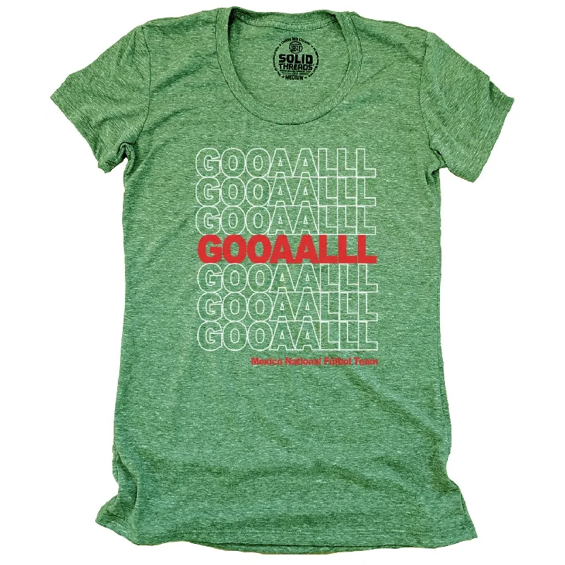 Women's Mexico Soccer Goaalll T-shirt Machine Wash Dry Clean Hand Wash