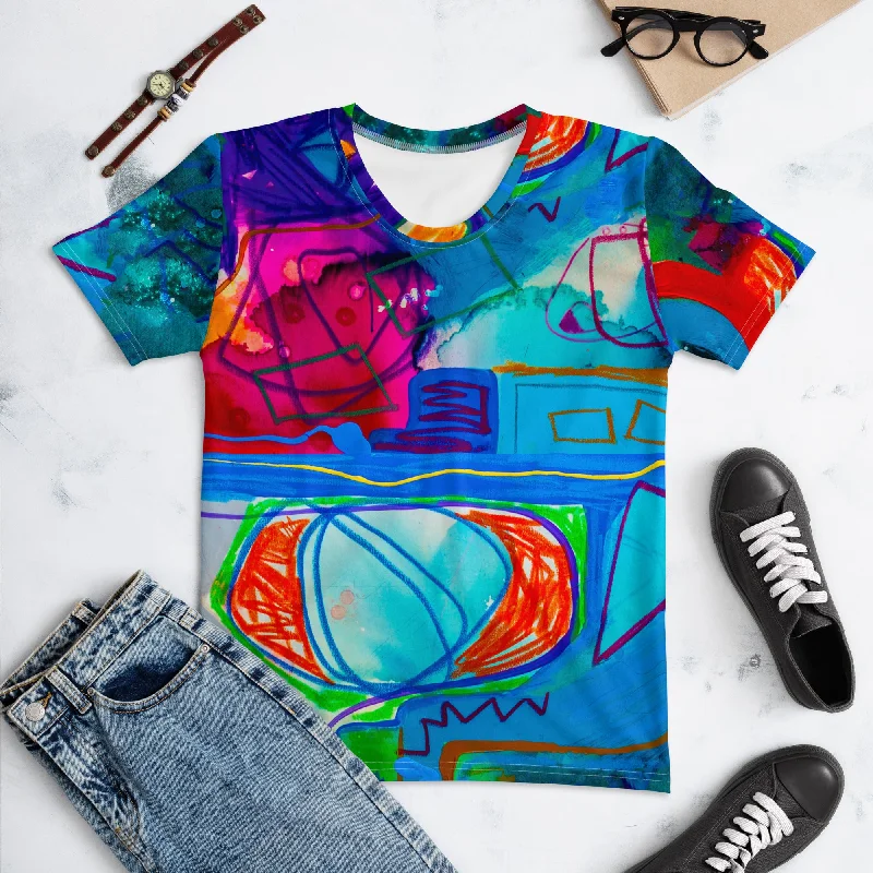Women's T-shirt  "A Vibrant Life 2" Fashionable Trendy Casual