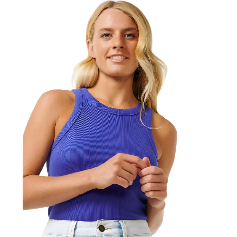 Classic Ribbed Tank - Womens lace back tank