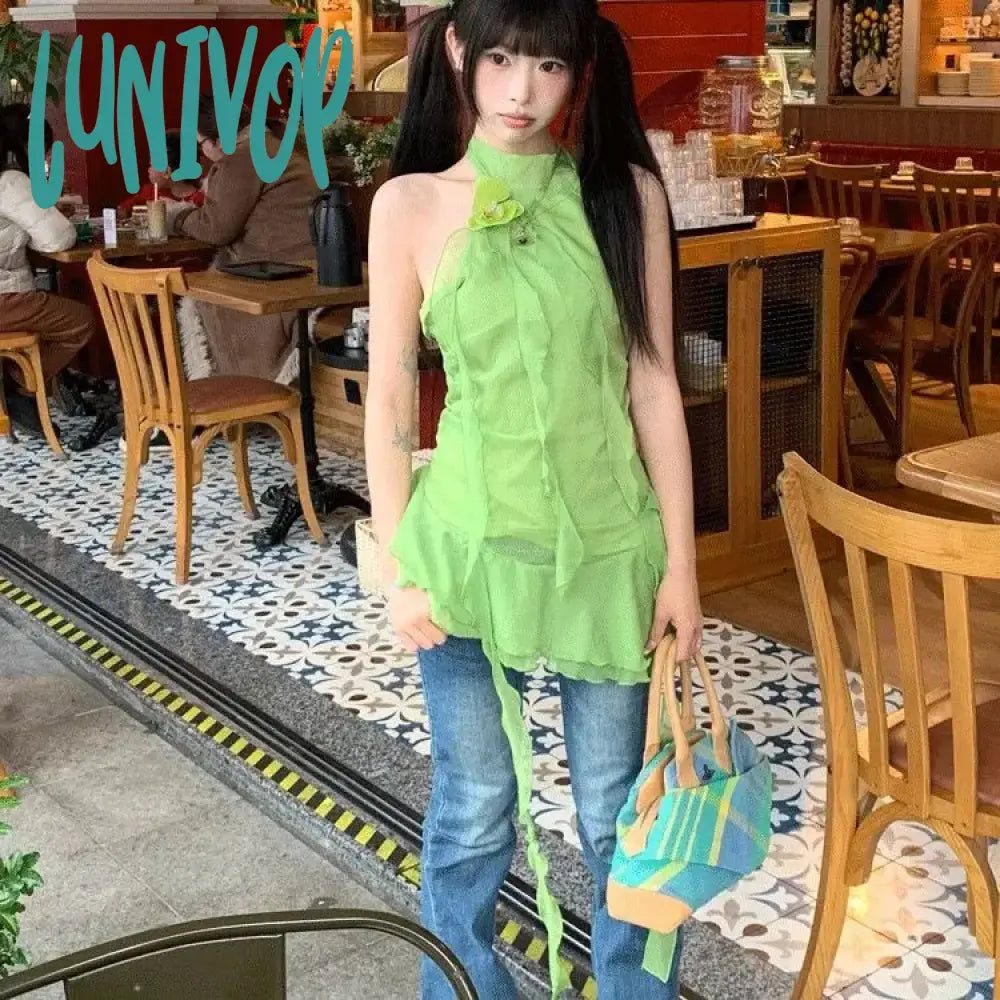 Lunivop Fashion Sweet 3D Flowear Ruffles Vest for Women Y2k Sexy Off Shoulder Slim Fit Tank Top 2024 Summer New Sleeveless Tops Mujer stylish tank top Lunivop Fashion Sweet 3D Flowear Ruffles Vest for Women Y2k Sexy Off Shoulder Slim Fit Tank Top 2024 Summer New Sleeveless Tops Mujer stylish tank top