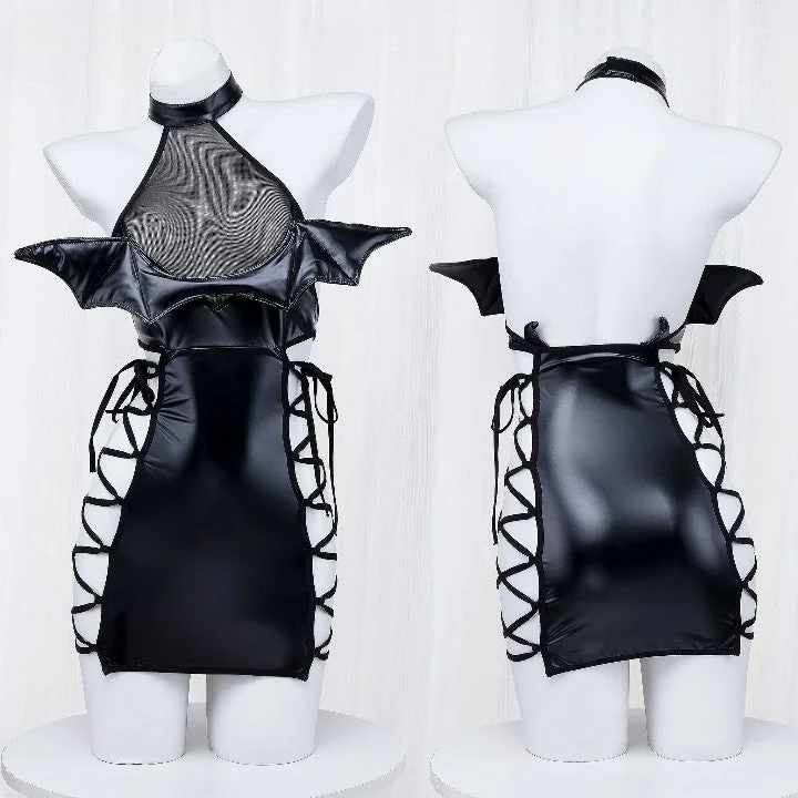cosplay devil strap dress yv31722 Floral Print girly