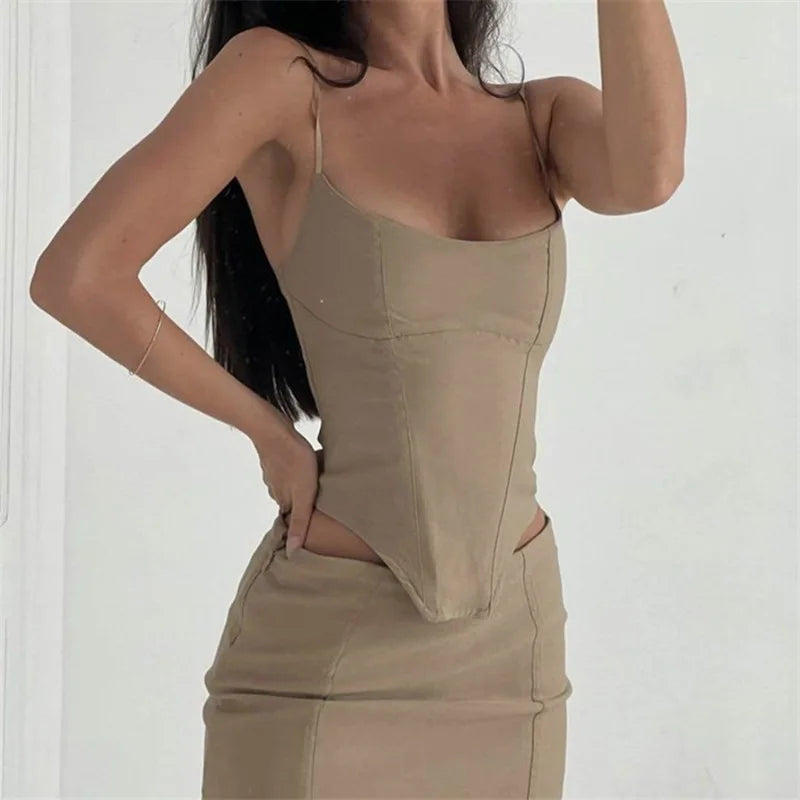 DressBetty - Sexy Solid Color Sleeveless Strap Bodycon Mini Skirt Clubwear Skirt Tunics Custom made DressBetty - Sexy Solid Color Sleeveless Strap Bodycon Mini Skirt Clubwear Skirt Tunics Custom made