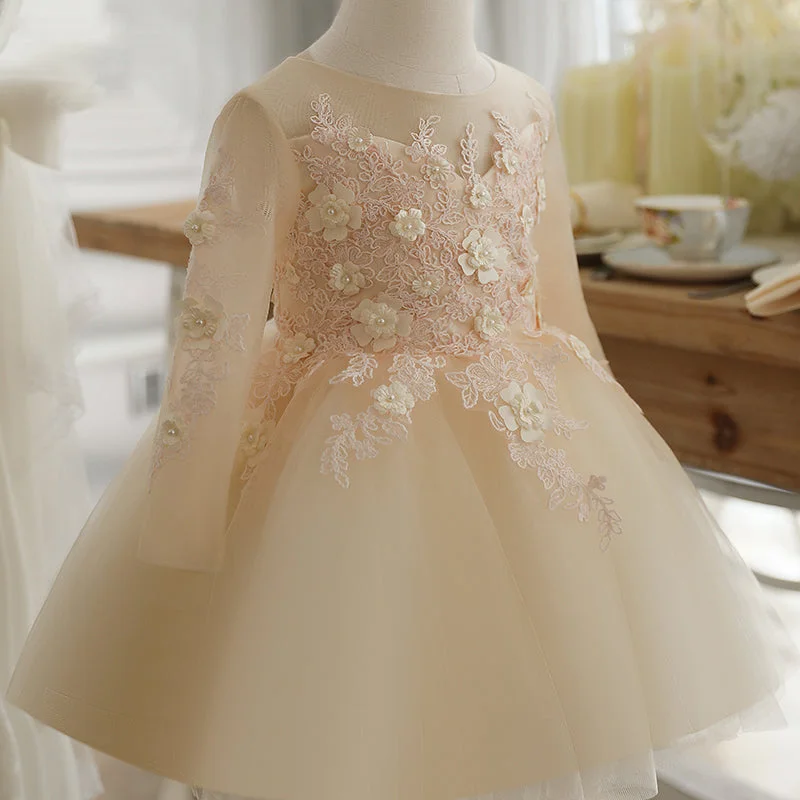 Girl Formal Princess Dresses Baby Girl Summer Elegant Flower Mesh Puffy Birthday Party Dress Off-the-shoulder Chic Trendy Girl Formal Princess Dresses Baby Girl Summer Elegant Flower Mesh Puffy Birthday Party Dress Off-the-shoulder Chic Trendy