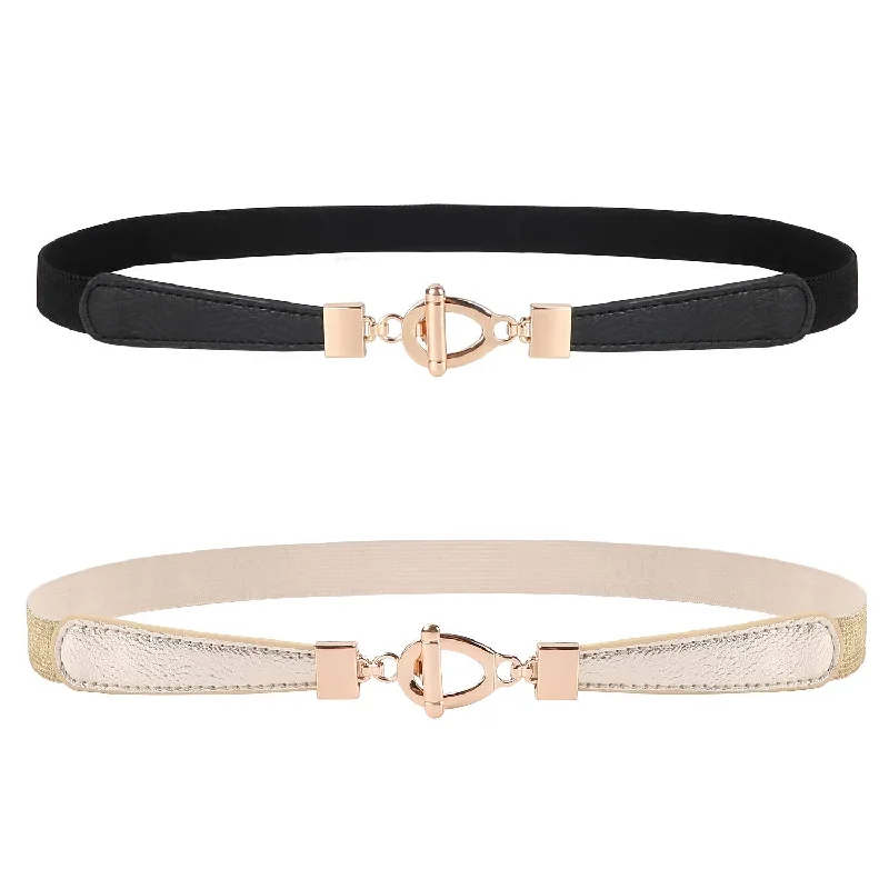JASGOOD 2pcs Skinny Women Thin Waist Leather Belts With Golden Buckle For Dresses Tunics Velvet soft JASGOOD 2pcs Skinny Women Thin Waist Leather Belts With Golden Buckle For Dresses Tunics Velvet soft