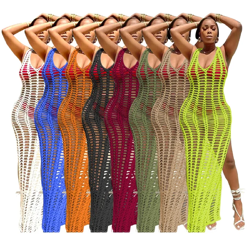 Mesh Waistcoat Beach Dress(CL10407) Tunics New arrival