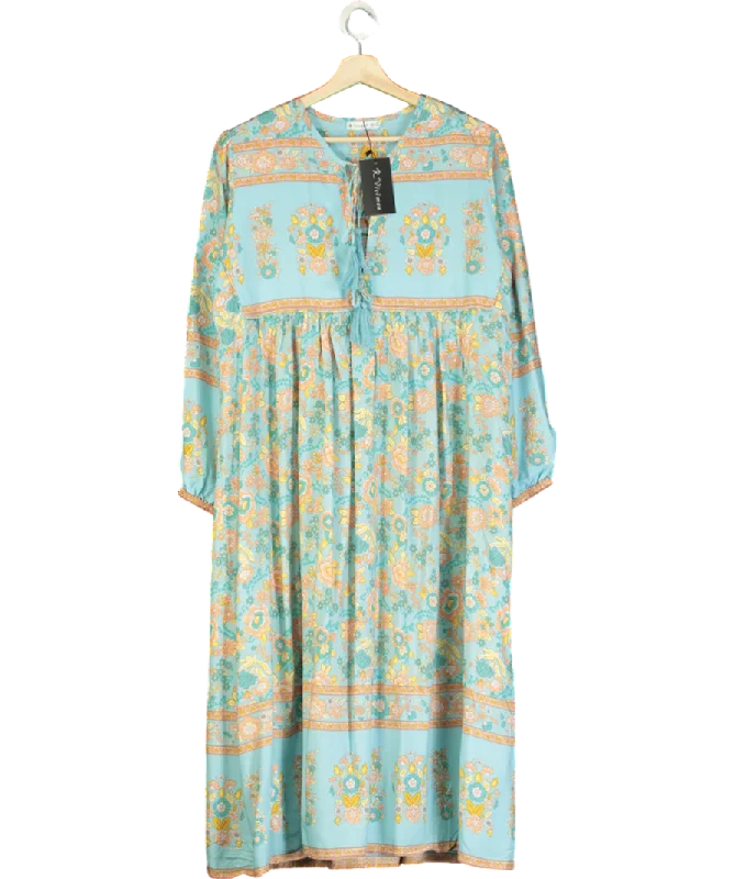 R.Vivimos Multicoloured Casual Bohemian Print Neck Tie Long Sleeve Beach Style Long Midi Dress Vacation Dress UK M Tunics Sale discount R.Vivimos Multicoloured Casual Bohemian Print Neck Tie Long Sleeve Beach Style Long Midi Dress Vacation Dress UK M Tunics Sale discount