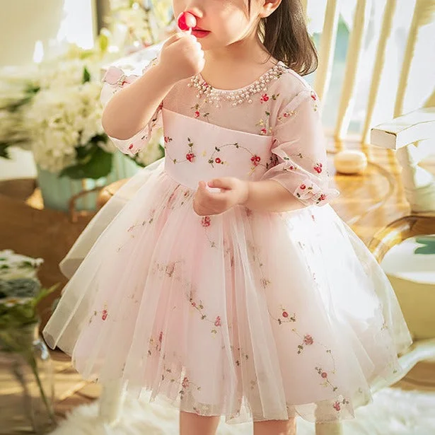 Toddler Dress Girl Summer Pink Flower Communion Printing Cute Princess Dress Tunics Top rated Toddler Dress Girl Summer Pink Flower Communion Printing Cute Princess Dress Tunics Top rated