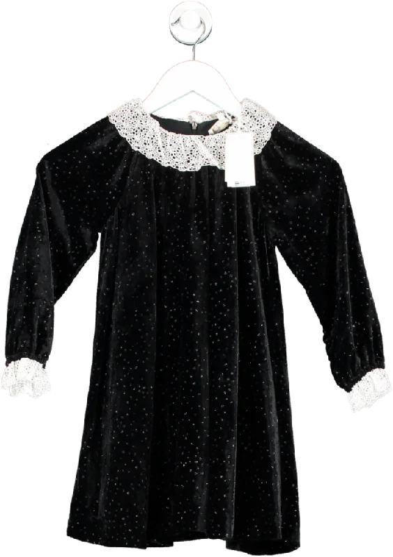 Tartine et Chocolat Black Velvet Trapeze Dress 6 Years Tunics Trendy modern