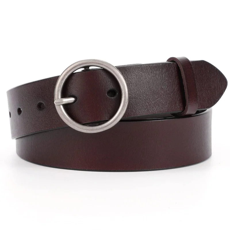 Women Casual Dress Belt Fashion Leather Belt with O Ring Buckle for Jeans Pants Tunics Fleece cozy Women Casual Dress Belt Fashion Leather Belt with O Ring Buckle for Jeans Pants Tunics Fleece cozy