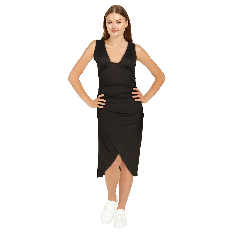 Women's Deep V-Neck Wrap Dress Tunics Luxurious high-end